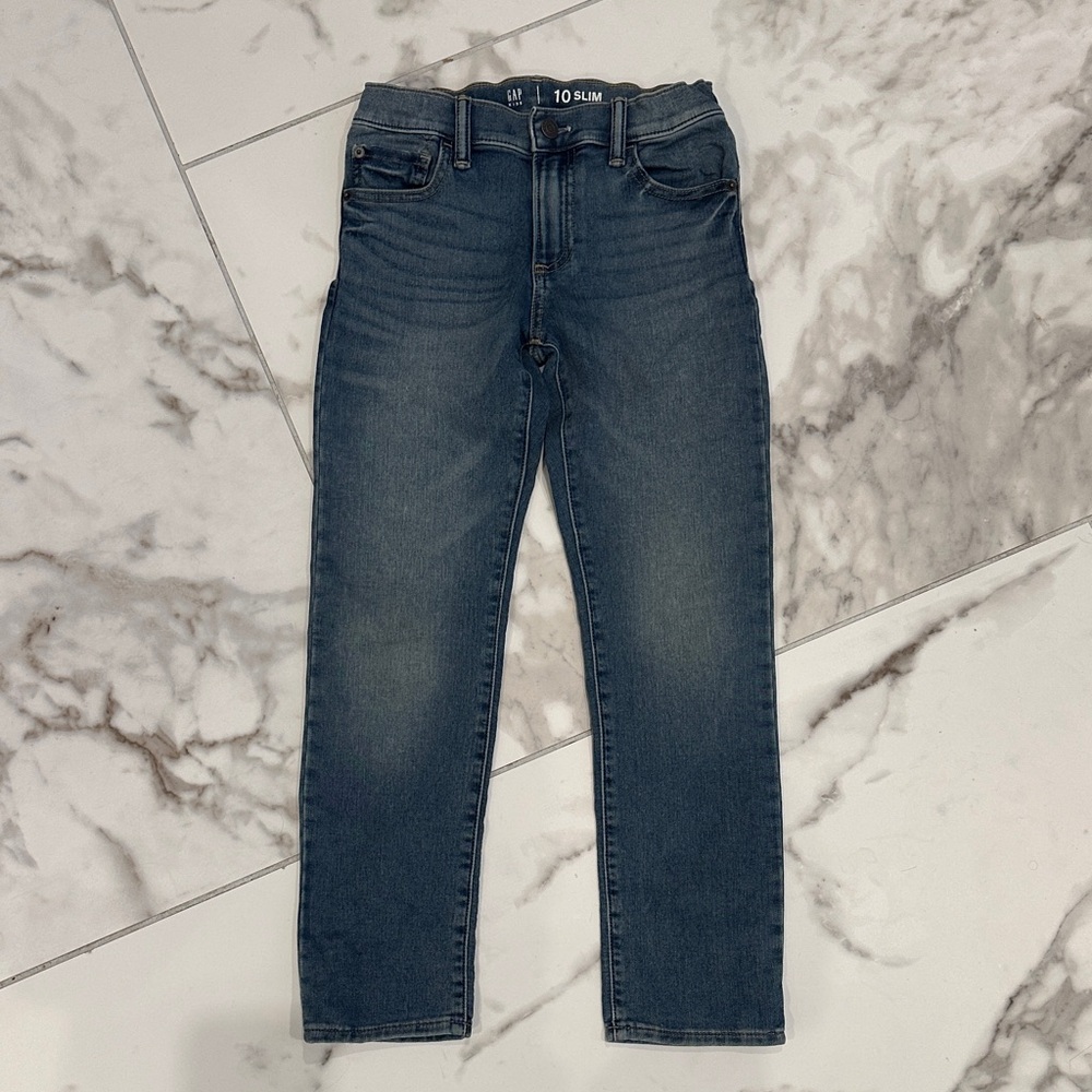 GAP Kids Medium Wash Stretch Slim Jeans w/ adjustable waistband